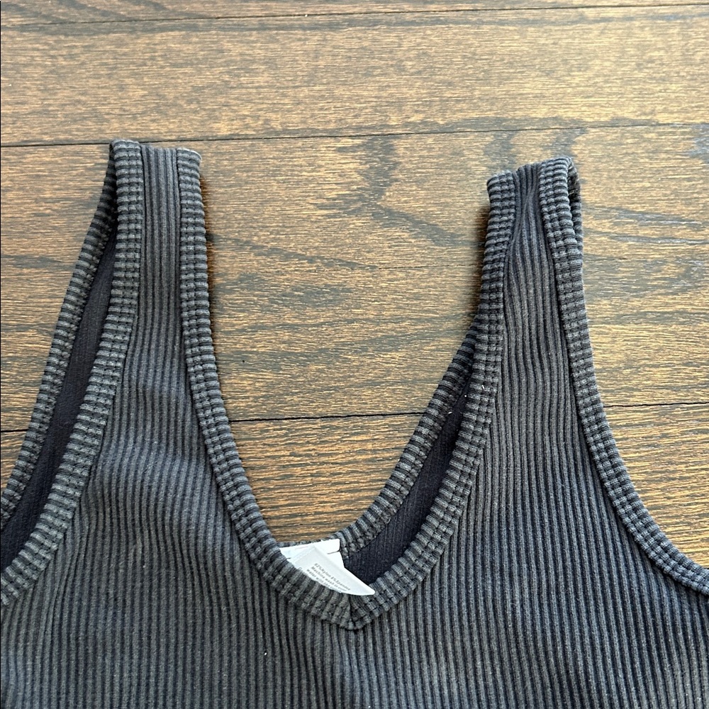 Suzette Collection Girls Ribbed Gray Top One Size 7-14 - Picture 5 of 5
